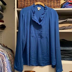 JCrew Factory Blouse - Royal Blue Size 20